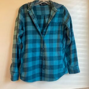 Under Armour plaid flannel hoodie